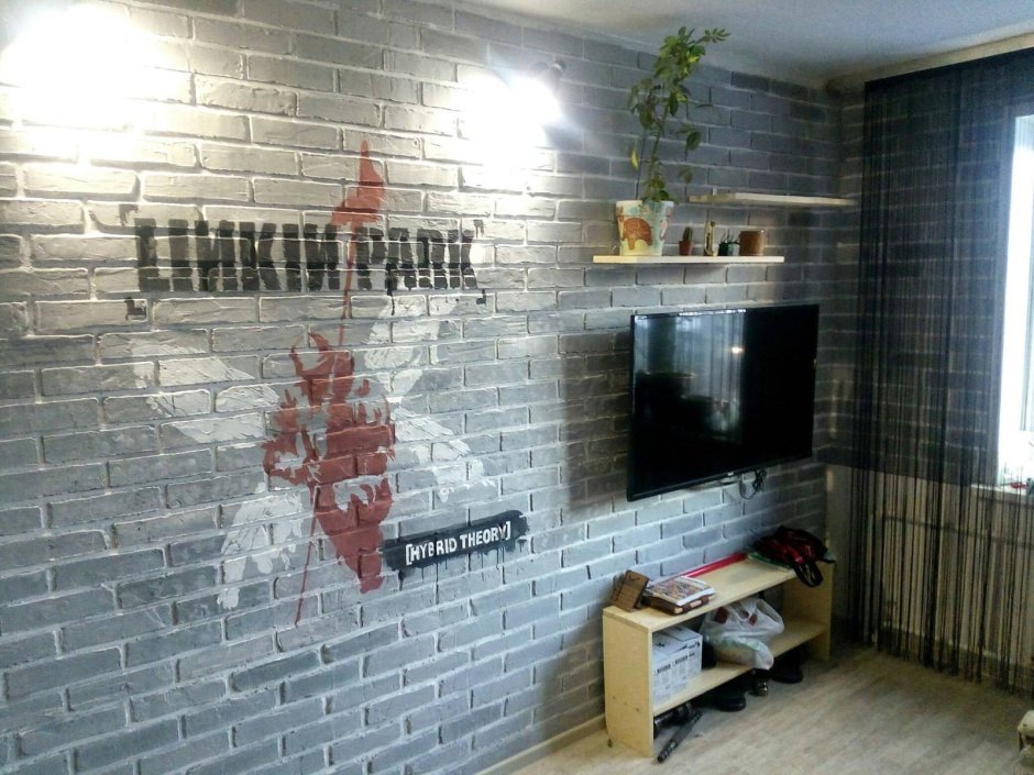 Имитация кирпичной стенки