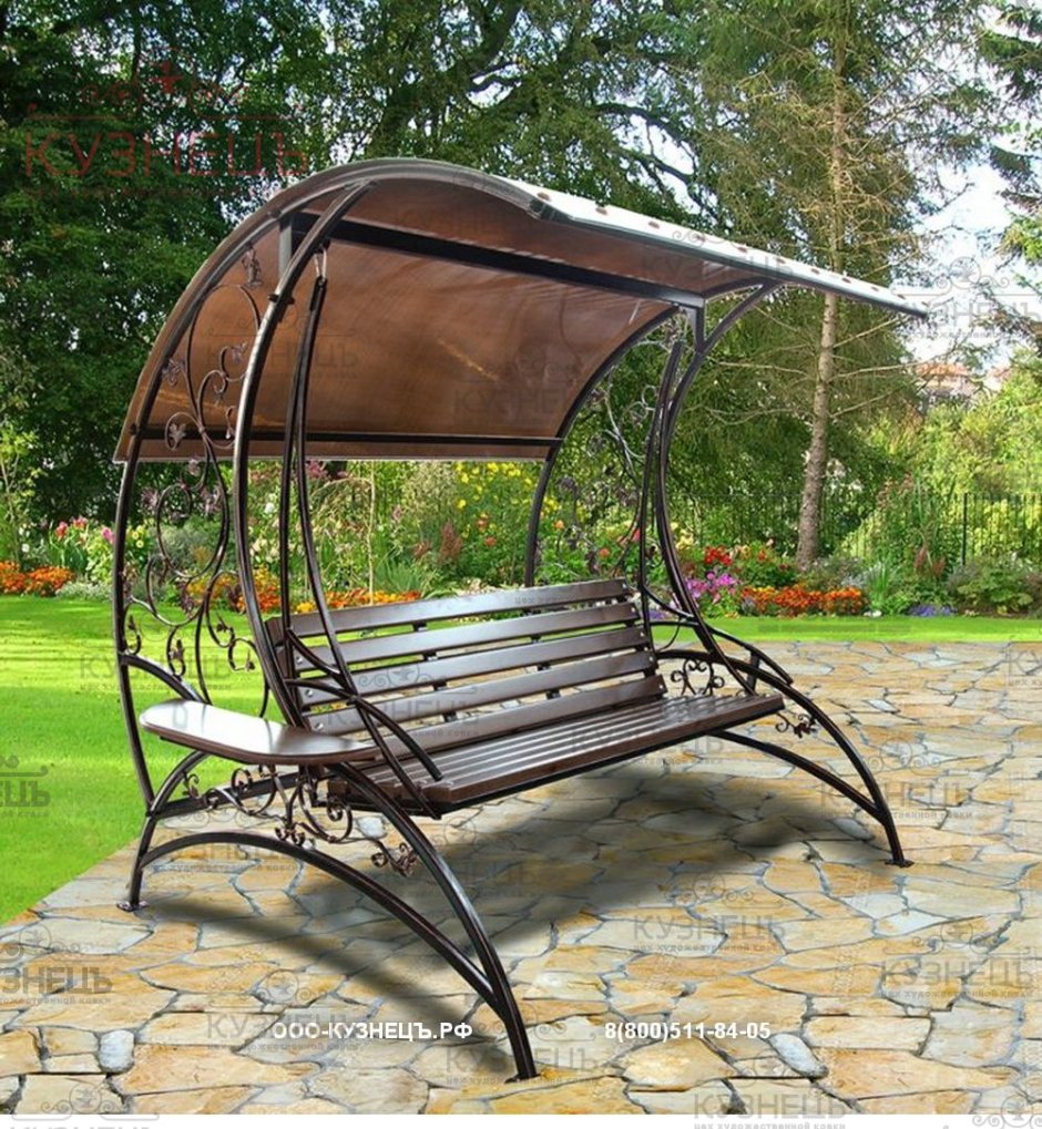 Садовая качеля из металла