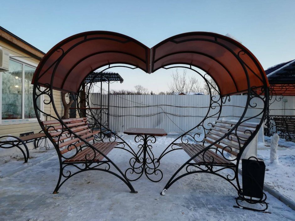 Беседка арочная металлическая