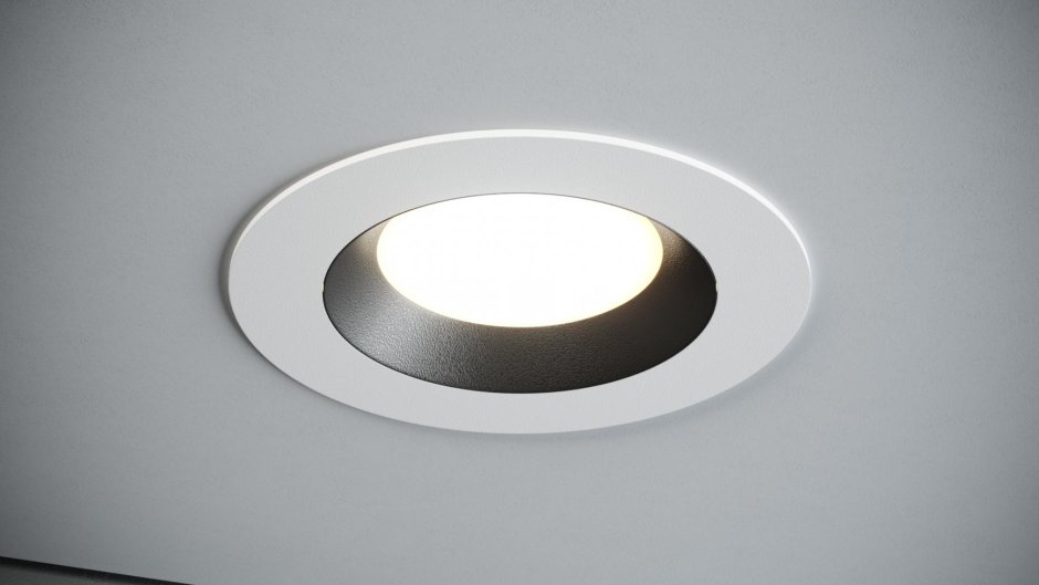 Светильник встраиваемый белый c черным отражателем Quest Light droplet r White/Black
