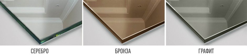 Зеркало серебро бронза графит
