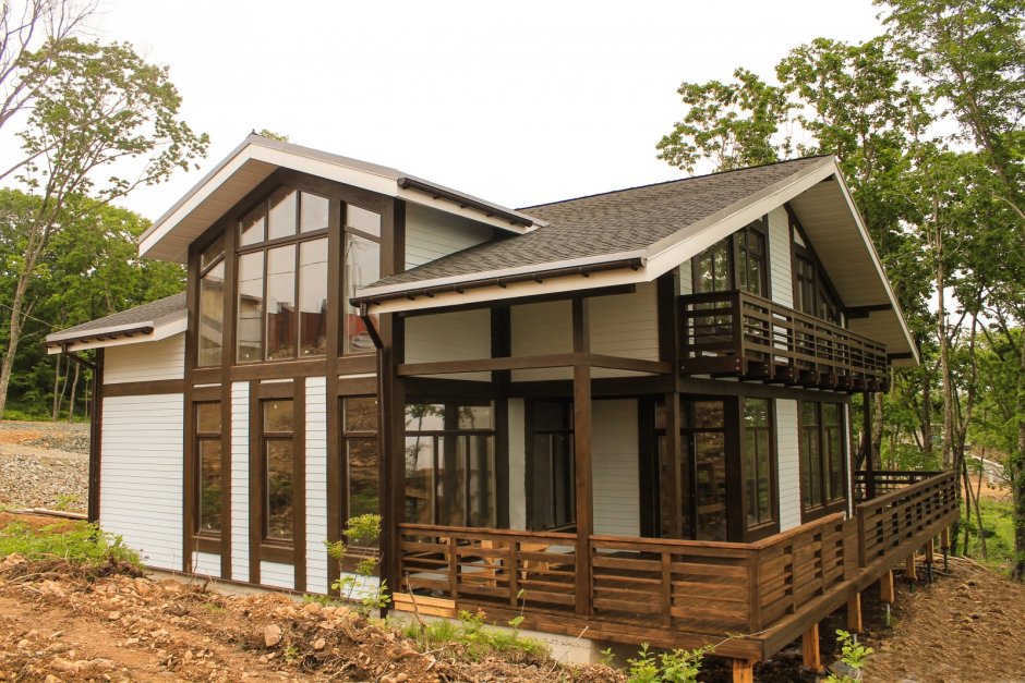 Дача веранда фахверк