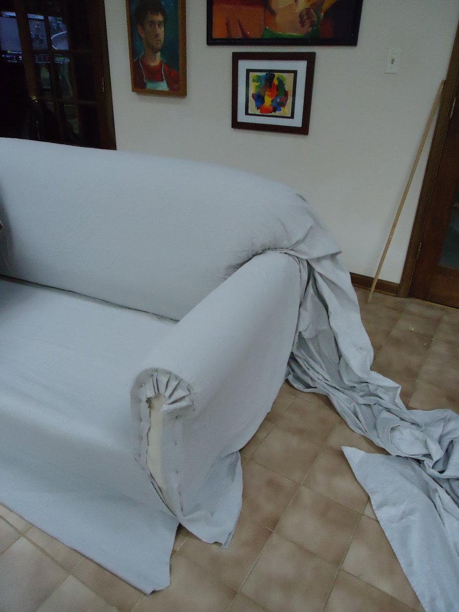 Переделка подлокотника дивана