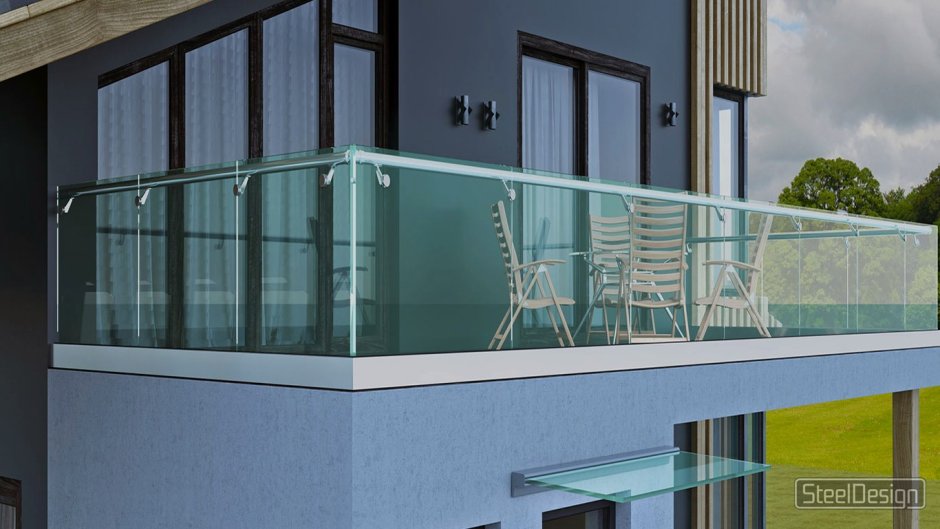 Ограждение балконов с остеклением