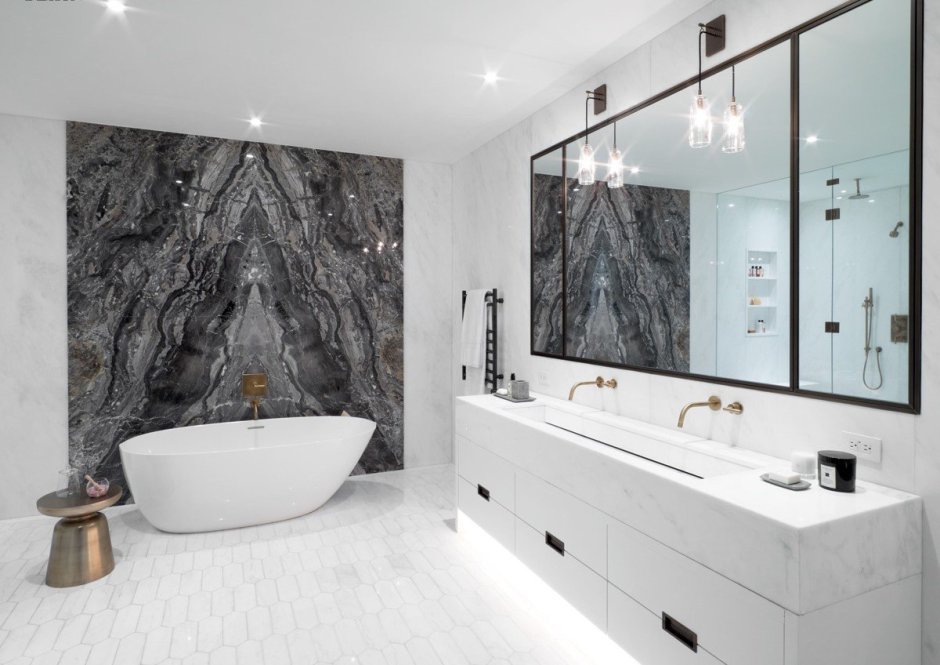 Мрамор Arabescato Grey интерьер