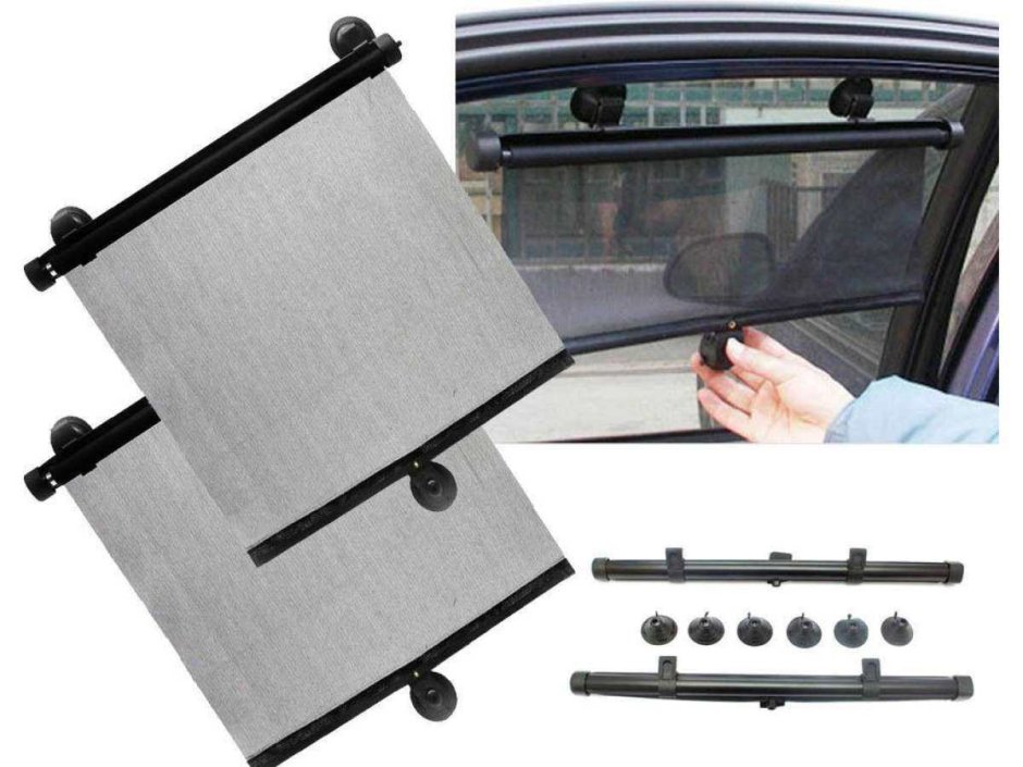 Joom car vehicle 68 SM*125 SM Rectactable Window Sun Shade Quard with 3 Suction Cup