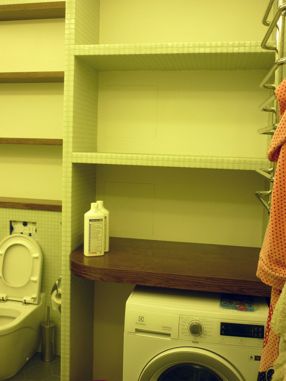 Полочка в ванную комнату над стиральной машиной