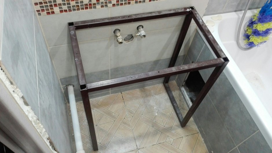 Каркас для столешницы в ванную под раковину