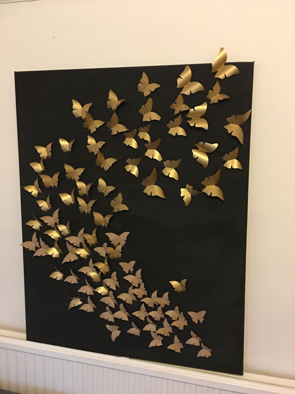 Панно из бабочек на стену