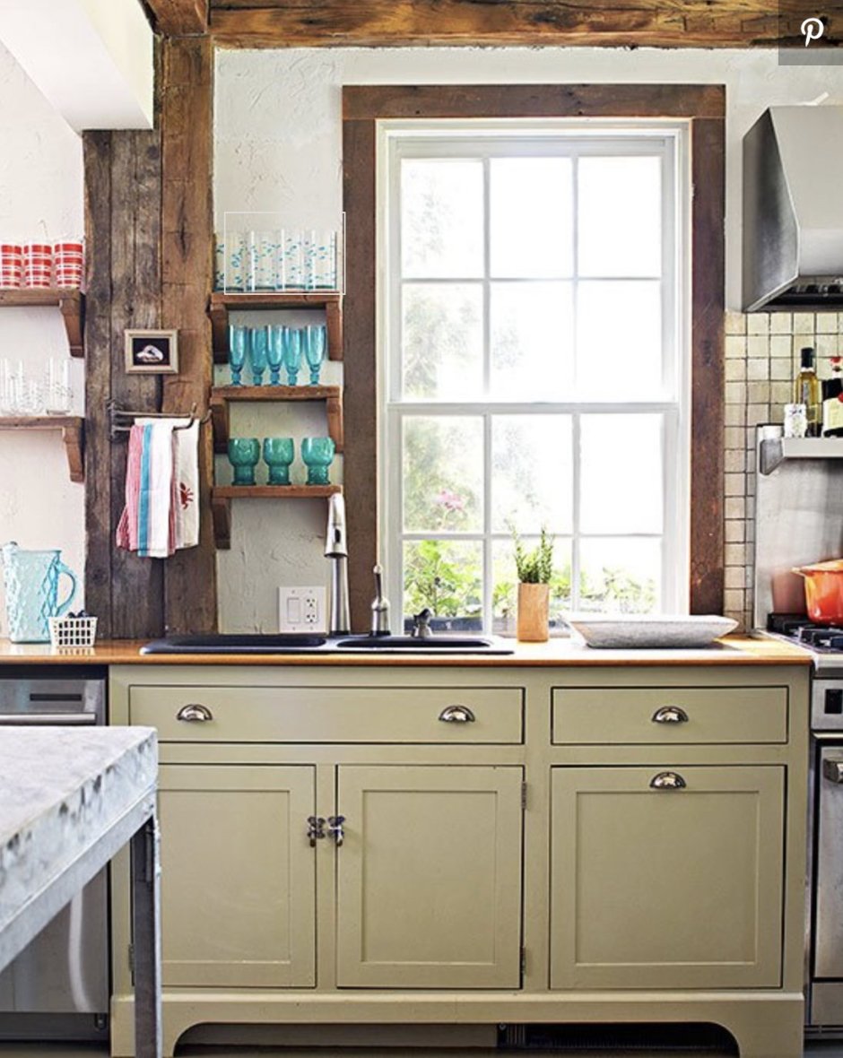 Шалфейный цвет в интерьере кухни