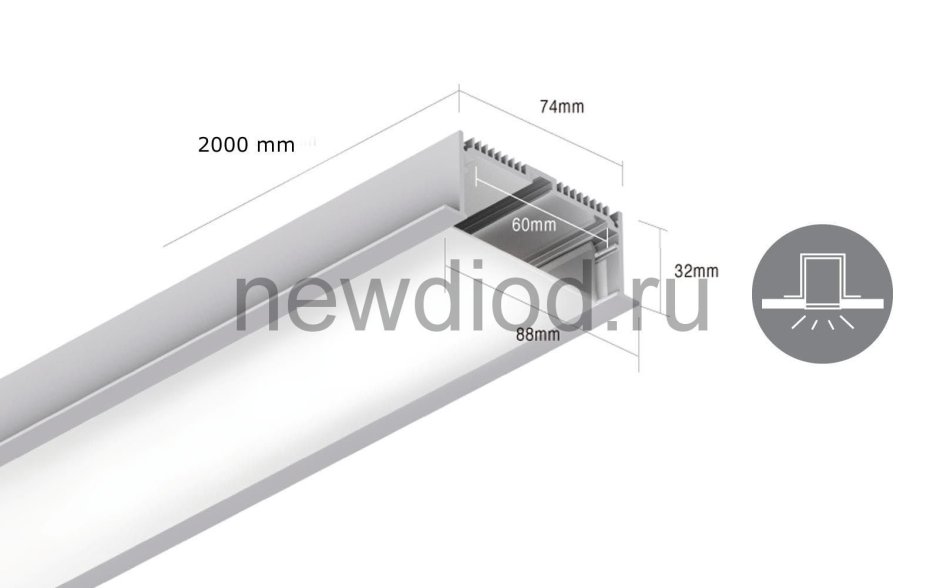 Профиль алюминиевый DESIGNLED le.8832