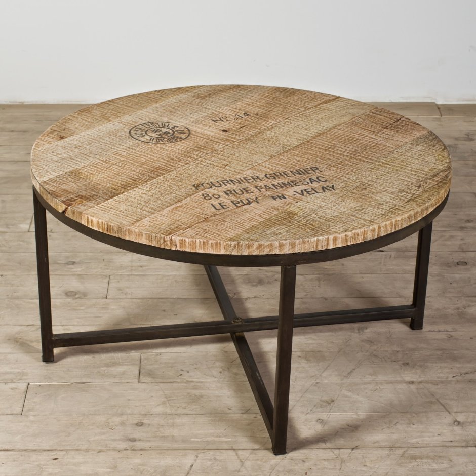 Стол Loft Wooden Round