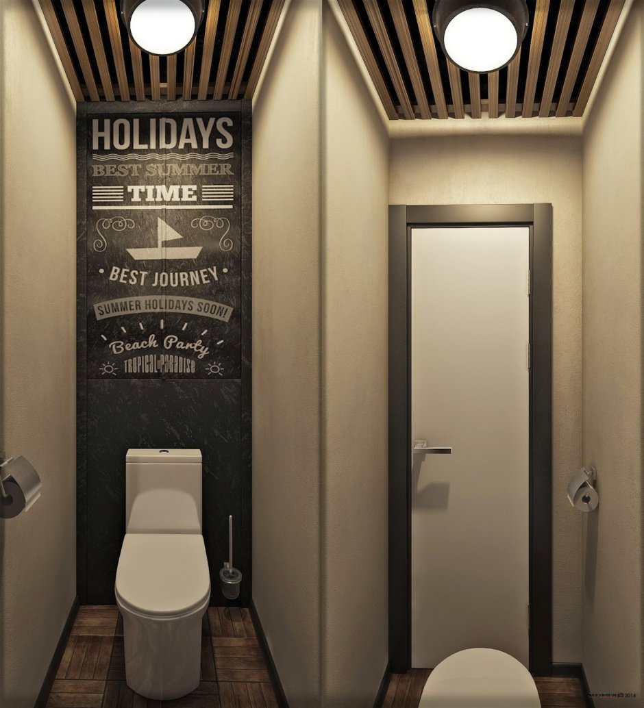 Дизайн туалета в кафе