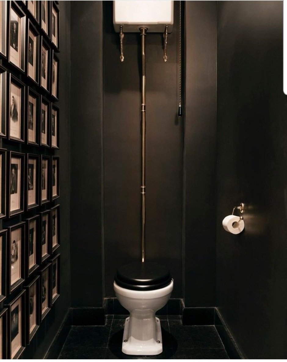 Туалет в черном стиле