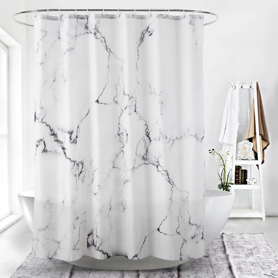 Шторка для ванной комнаты 200х240 Carnation Home Fashions Grace Jacquard White