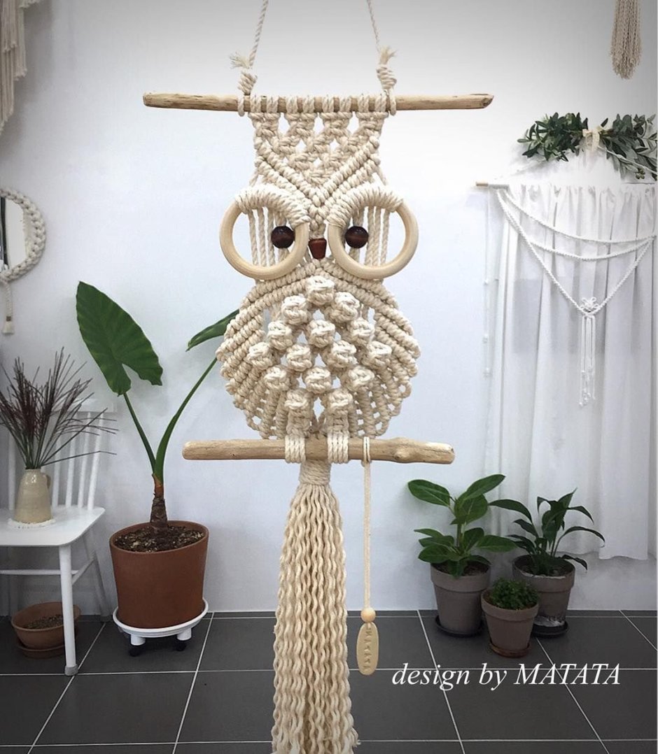 Плетение Совы макраме