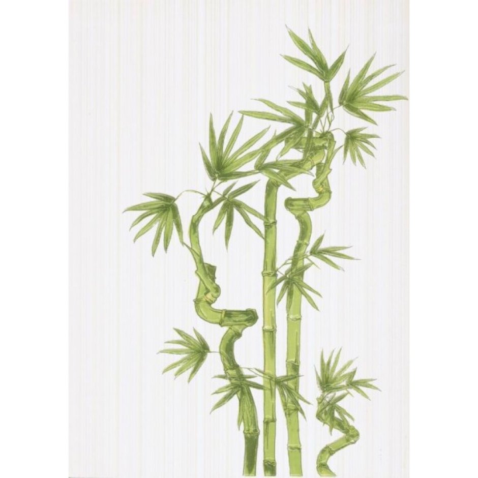 Декор Beryoza Ceramica ретро бамбук 1 коричневый 25x35