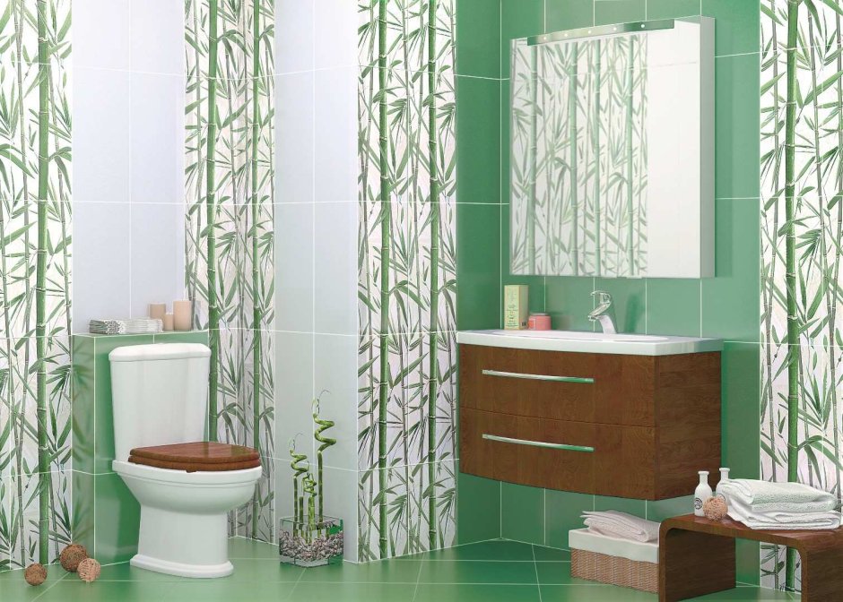 АЛЬТАКЕРА зеленая плитка Bamboo