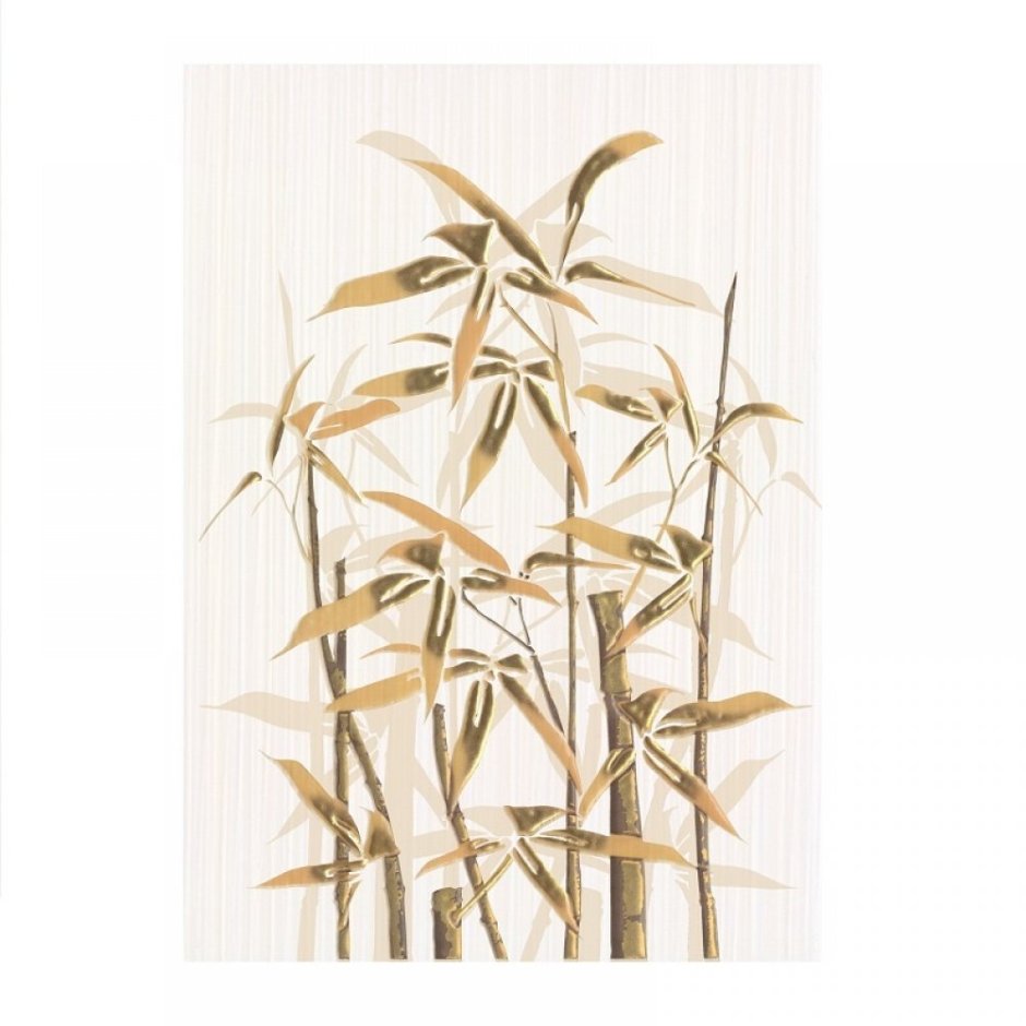 Декор Beryoza Ceramica ретро бамбук 1 коричневый 25x35