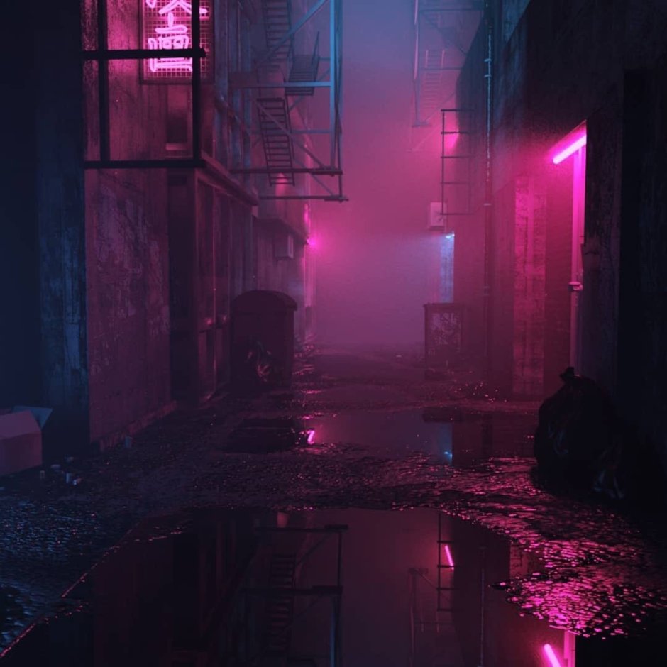 Темный переулок Cyberpunk 2077