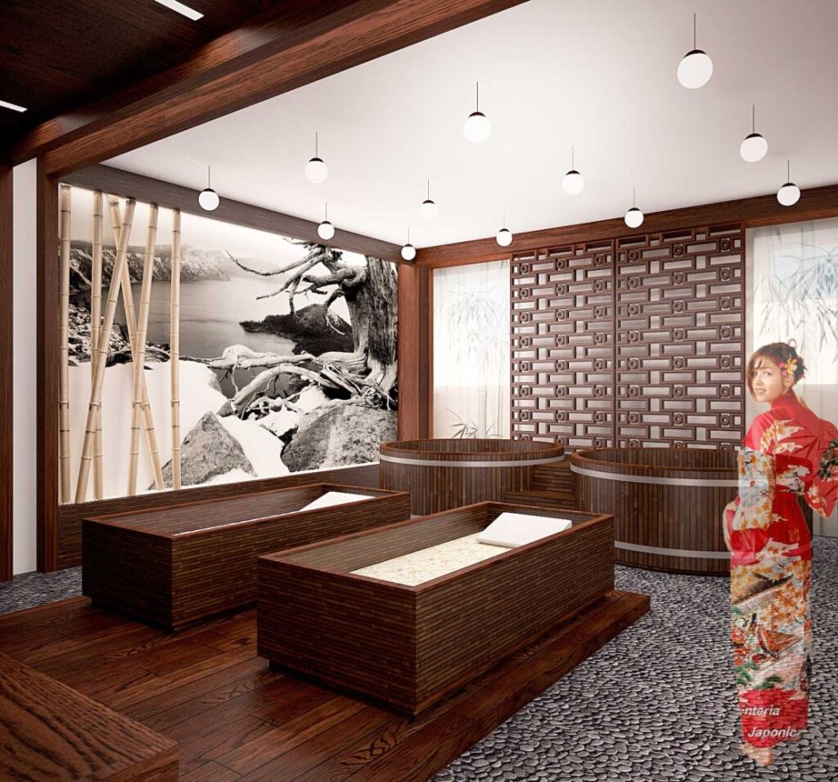 Японская смешанная баня сэнто