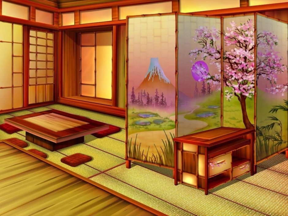 Комната в японском стиле арт