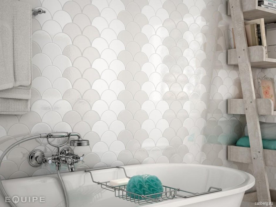 Плитка настенная equipe Scale Alhambra White (120х120) белая (кв.м.)