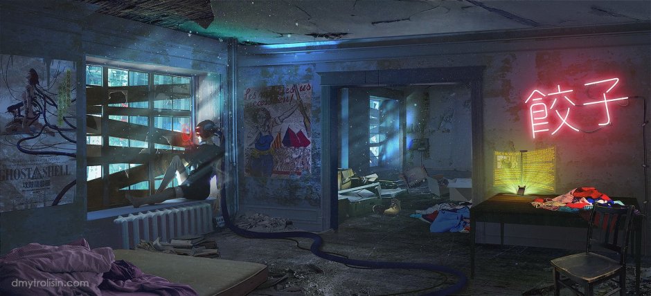 Cyberpunk 2077 мотель комната