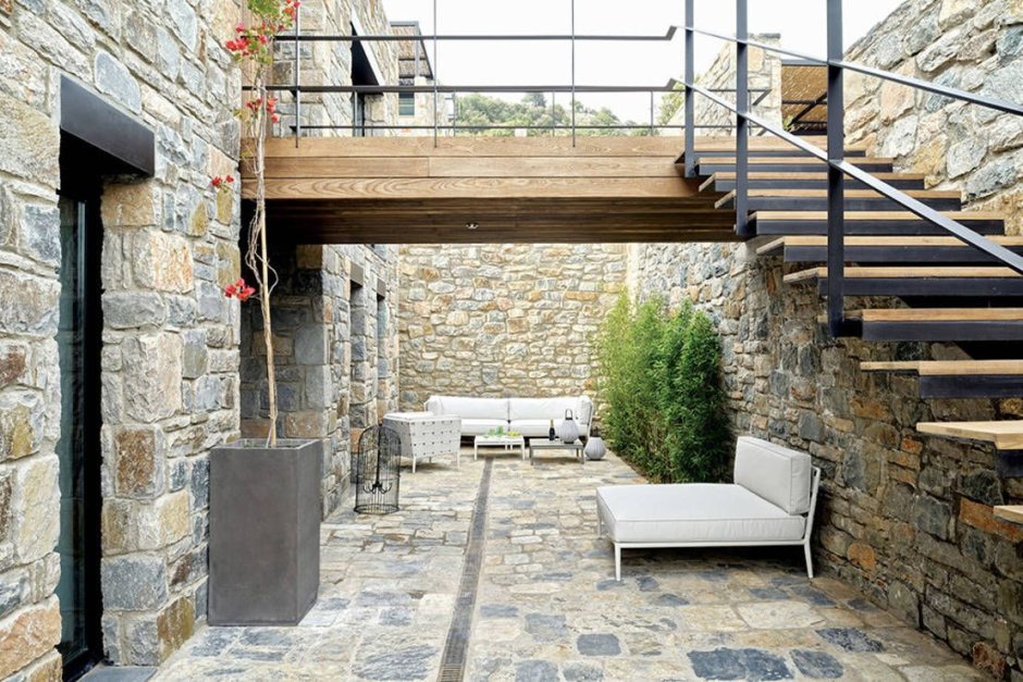 Stone House with balcony