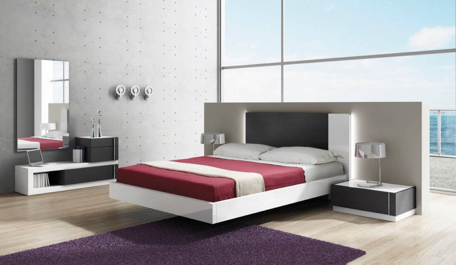 Спальный гарнитур с парящей кроватью