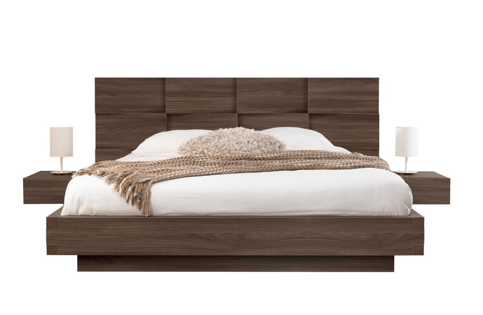 Двуспальная кровать с тумбочками