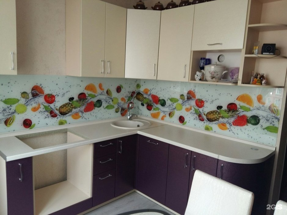 Фартук для кухни из ПВХ уголок