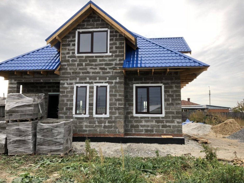 Баня дом из арболитовых блоков
