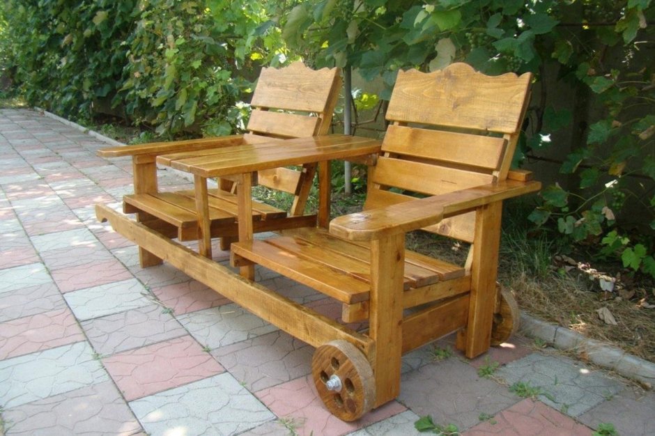 Скамейки для сада из дерева