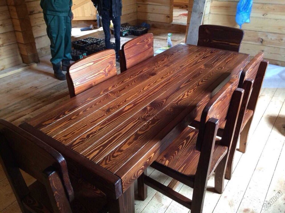 Мебель из брашированного дерева