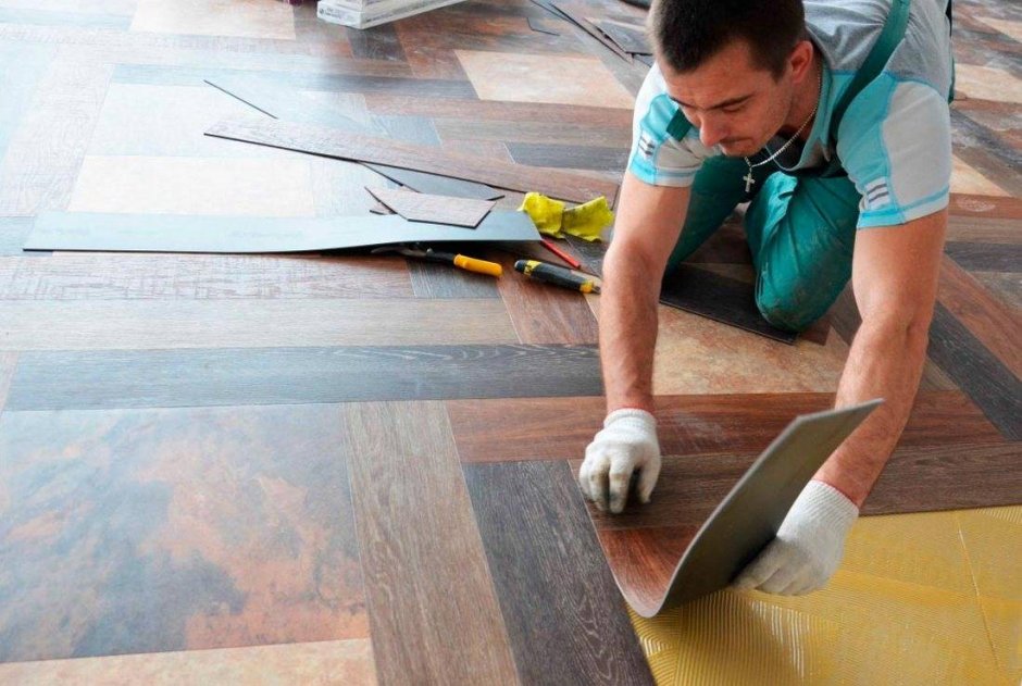 Плитка ПВХ для пола кварц виниловый ламинат