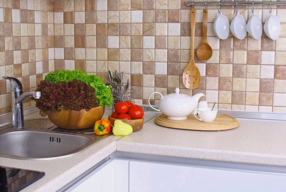 Фартук для кухни из плитки