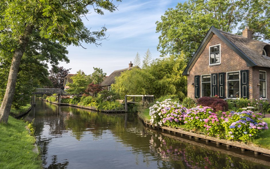 Деревня Гитхорн Нидерланды 1080p