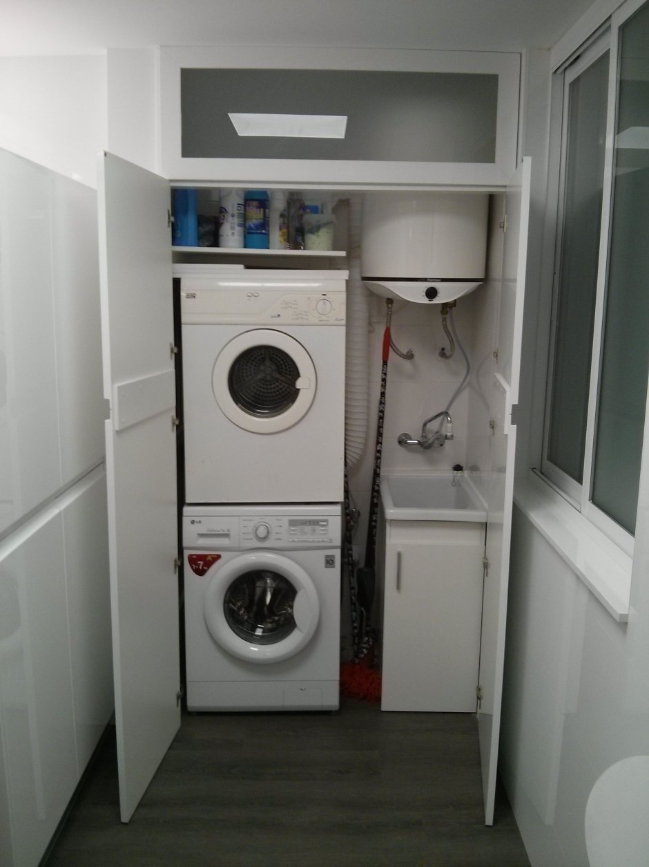 Шкаф под стиральную машину и водонагреватель