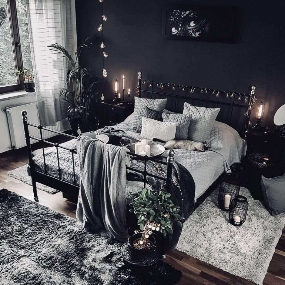 Уютная комната в серых тонах