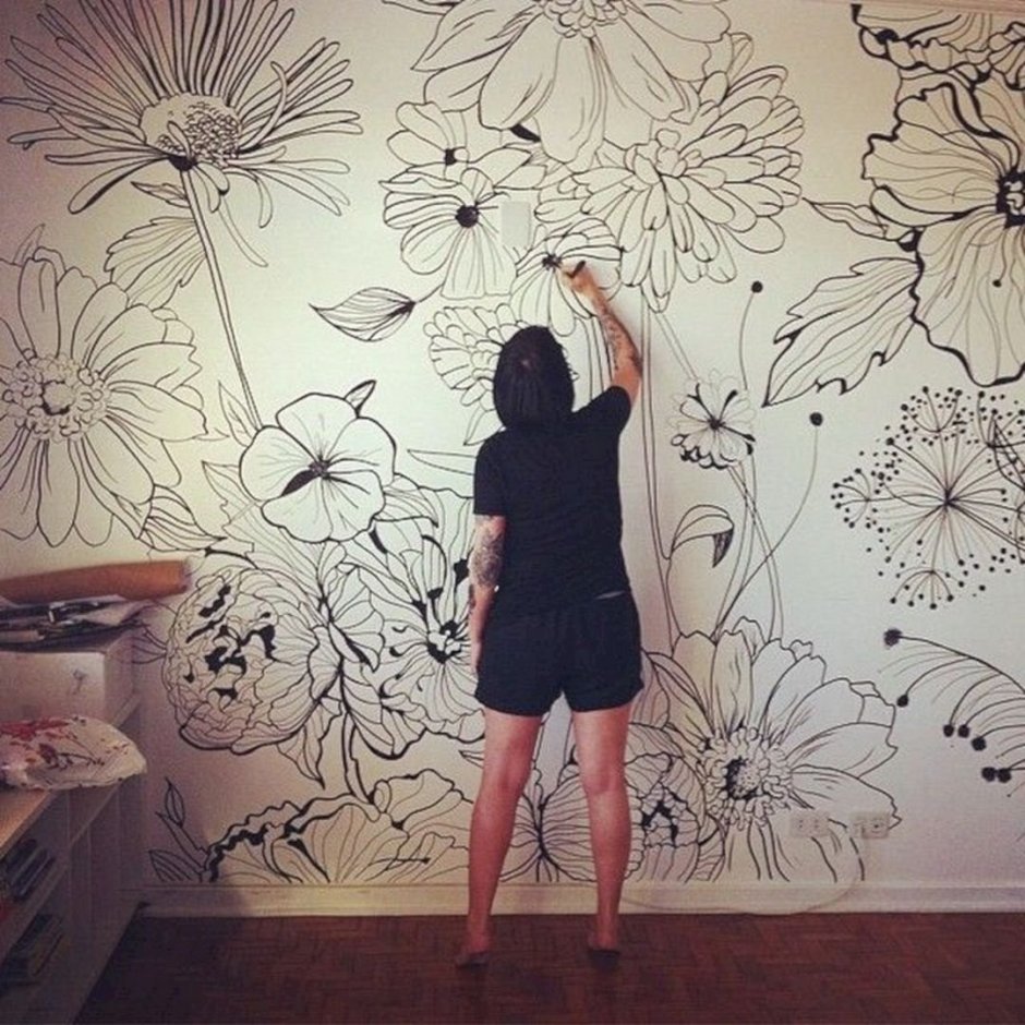 Разрисованные стены маркером