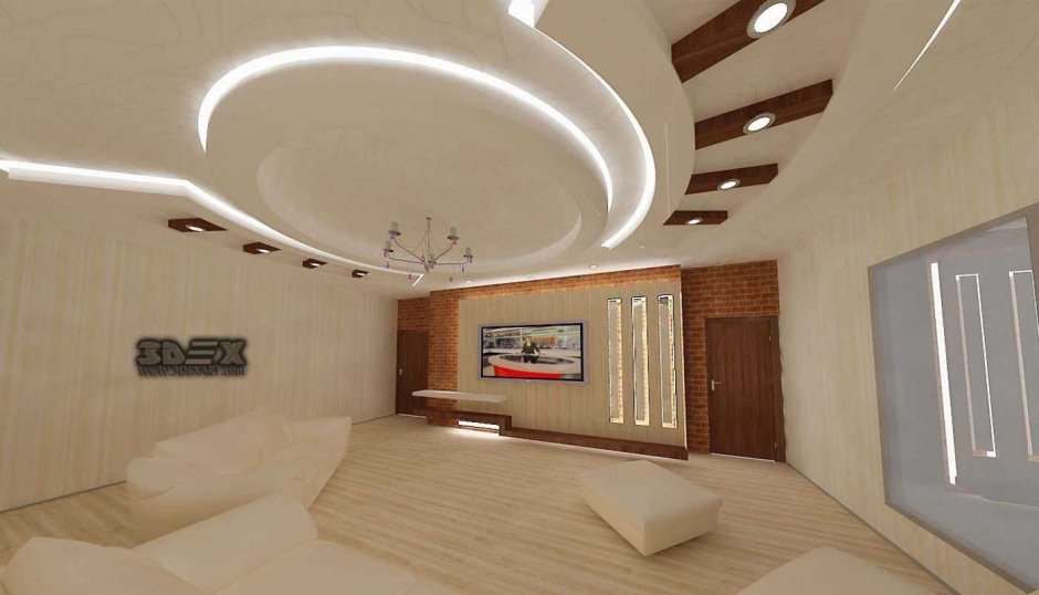 Современные потолки из гипсокартона