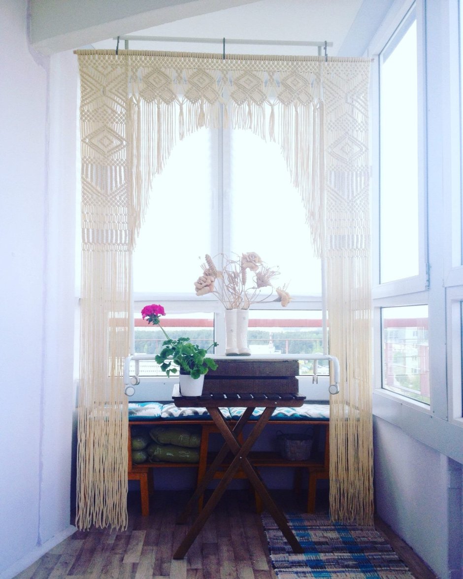 Шторы на балконную арку