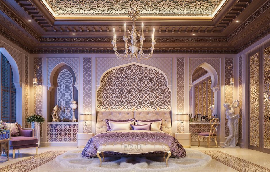 Дворец шейха в Дубае интерьер спальни