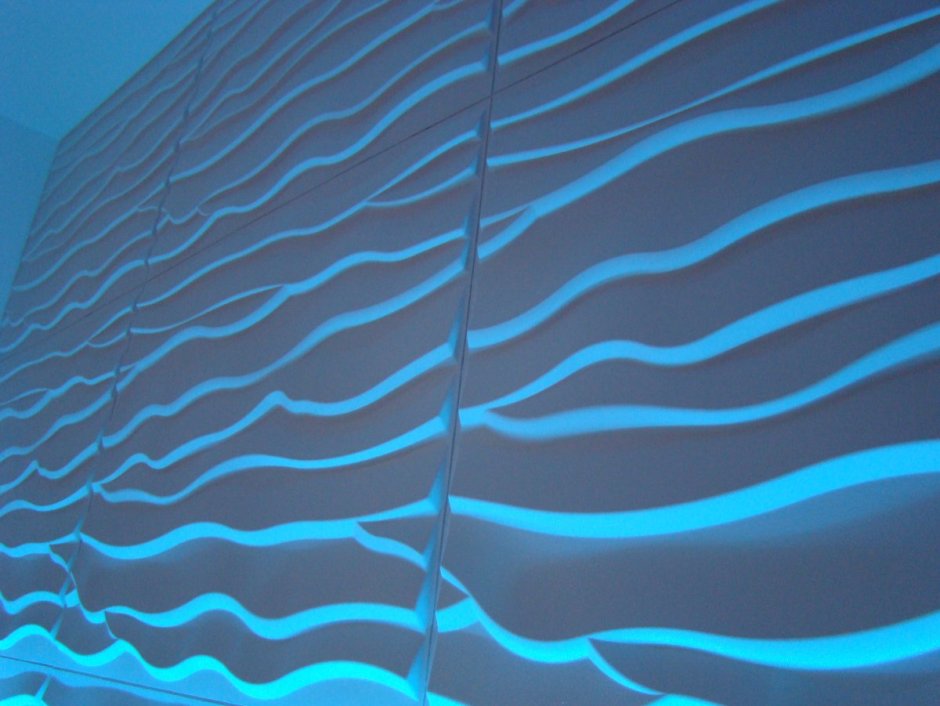 Декоративные панели с эффектом волны