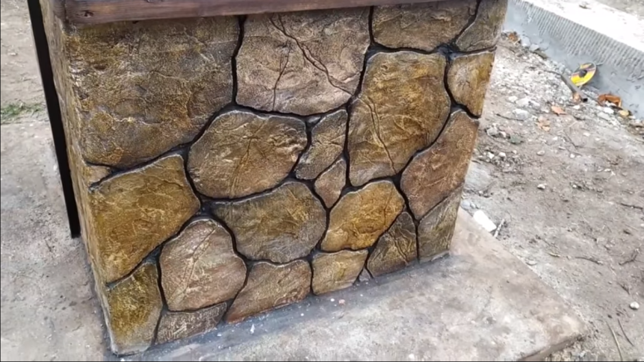 Имитация природного камня из плиточного клея