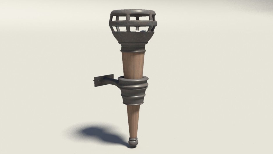 Светильник факел 3d model