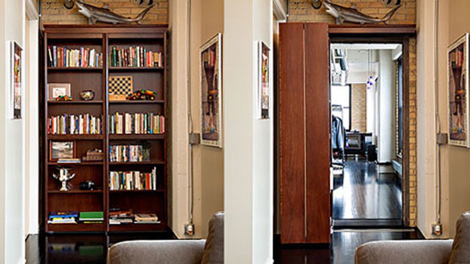 Потайная дверь шкаф