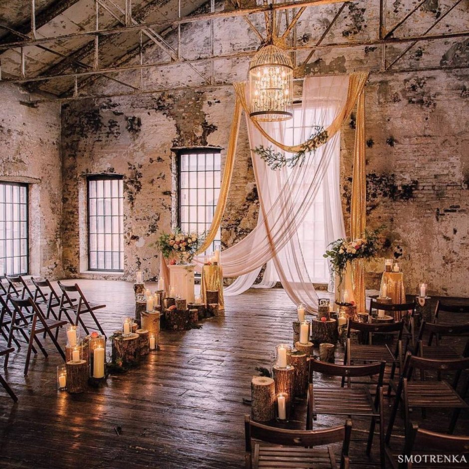 Свадебный зал в стиле лофт