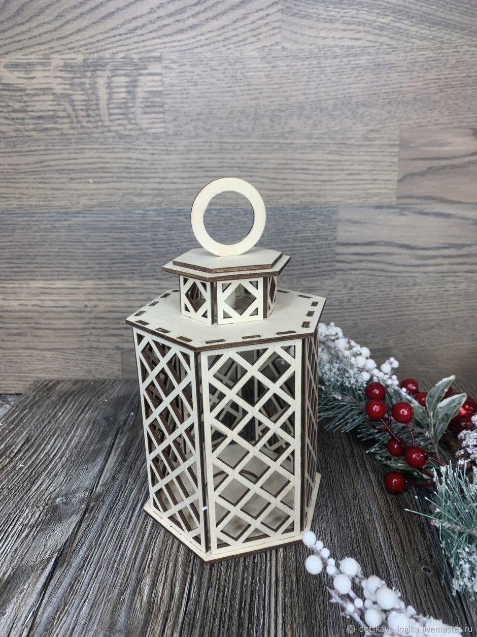Декор фонаря из фанеры